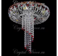 Люстра хрустальная Анжелика обтикон Красная